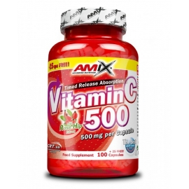 Vitamin C 500mg + Rose Hips 125 cps.
